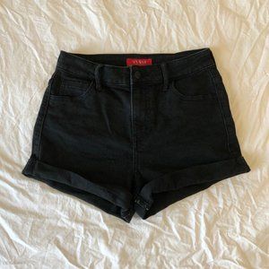 GUESS Black Denim Shorts - Size 25